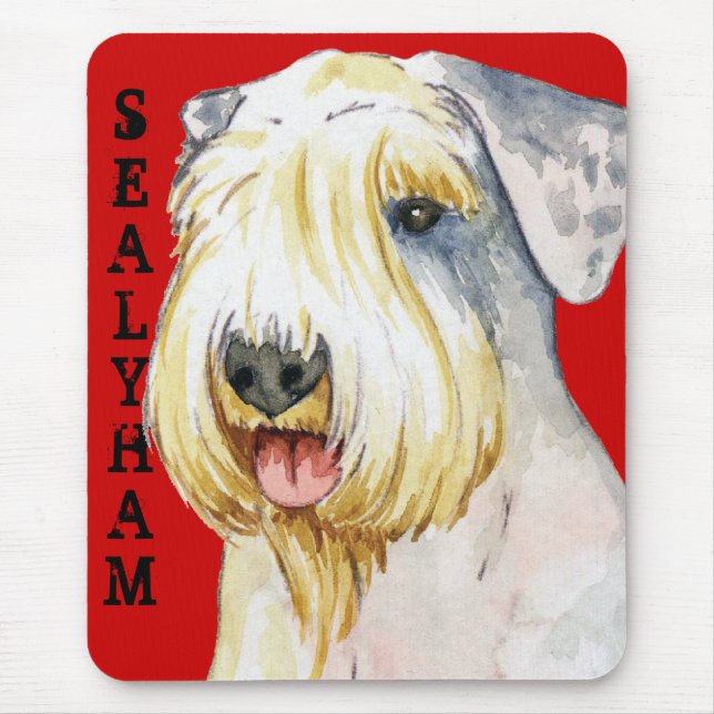 Sealyham Terrier Colour Block Mouse Mat (Front)