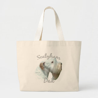 Sealyham Terrier Dad 2 Large Tote Bag