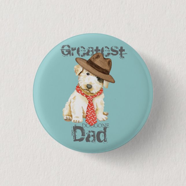 Sealyham Terrier Dad Pinback Button (Front)