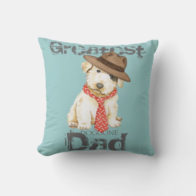 Sealyham Terrier Dad Throw Pillow (Front)