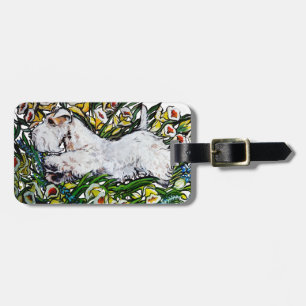 Sealyham Terrier Daffodils Luggage Tag