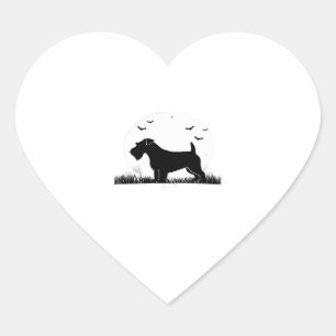Sealyham Terrier Dog � Halloween Moon Silhouette O Heart Sticker
