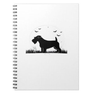 Sealyham Terrier Dog � Halloween Moon Silhouette O Notebook