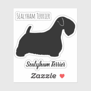 Sealyham Terrier Dog Silhouette Vinyl Sticker
