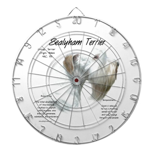 Sealyham Terrier History Dartboard (Front)