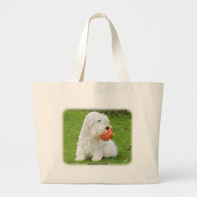 Sealyham Terrier Large Tote Bag (Front)