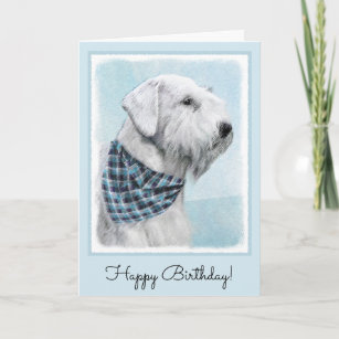 Sealyham Terrier Painting - Cute Original Dog Art Card