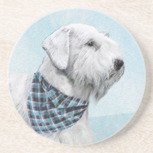 Sealyham Terrier Painting - Cute Original Dog Art Coaster