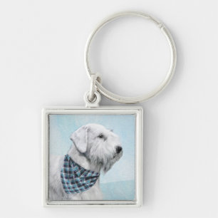 Sealyham Terrier Painting - Cute Original Dog Art Key Ring