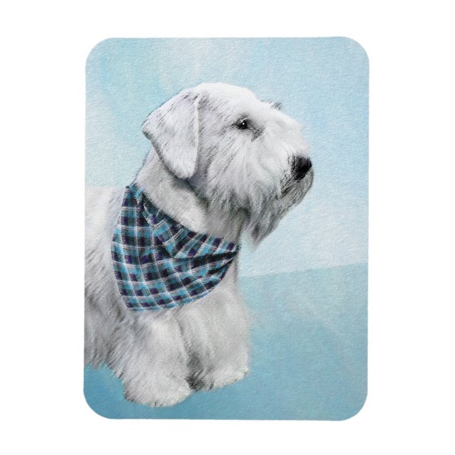 Sealyham Terrier Painting - Cute Original Dog Art Magnet (Vertical)