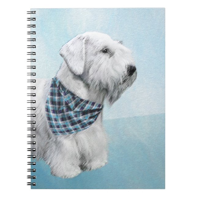 Sealyham Terrier Painting - Cute Original Dog Art Notebook (Front)