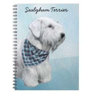 Sealyham Terrier Painting - Cute Original Dog Art Notebook