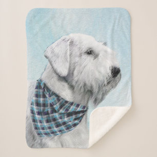 Sealyham Terrier Painting - Cute Original Dog Art Sherpa Blanket