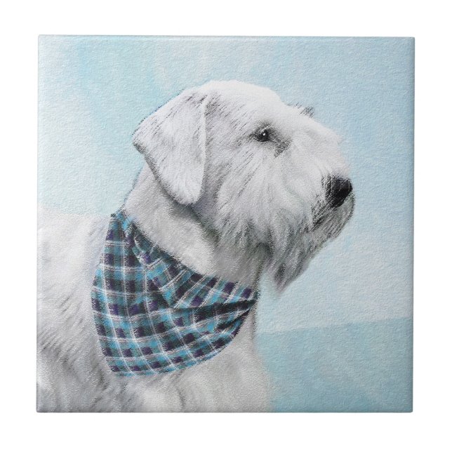 Sealyham Terrier Painting - Cute Original Dog Art Tile (Front)