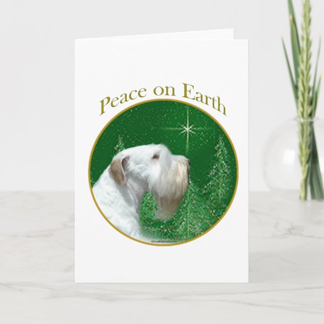 Sealyham Terrier Peace Holiday Card (Front)