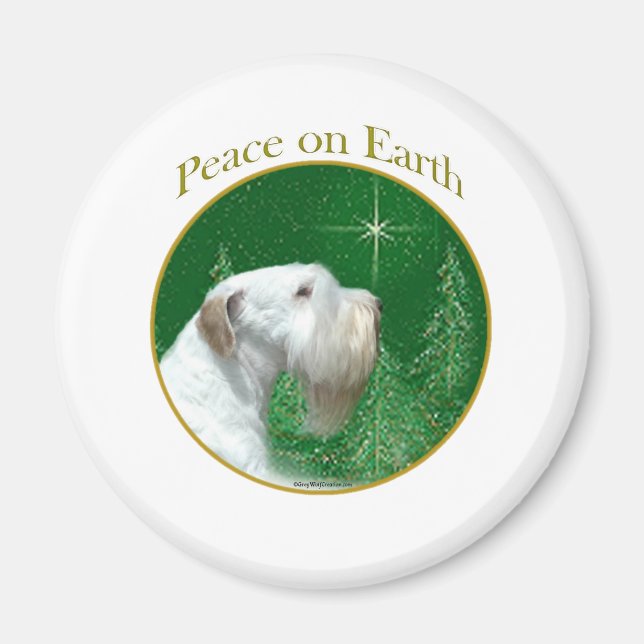 Sealyham Terrier Peace on Earth Magnet (Front)