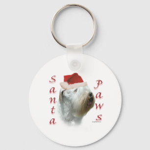 Sealyham Terrier Santa Paws Key Ring