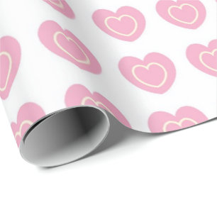 SEAM MATCHES: Valentine Heart Stripe WrappingPaper