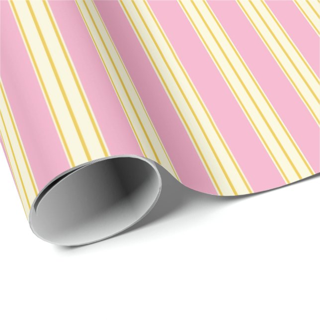 SEAM MATCHES: Valentine Wrapping Paper Striped (Roll Corner)