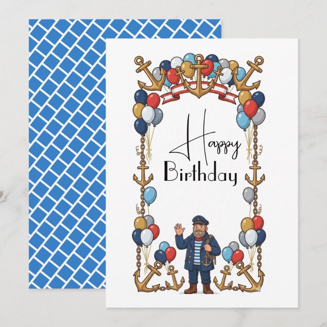 Seaman's Birthday Card (Front/Back)