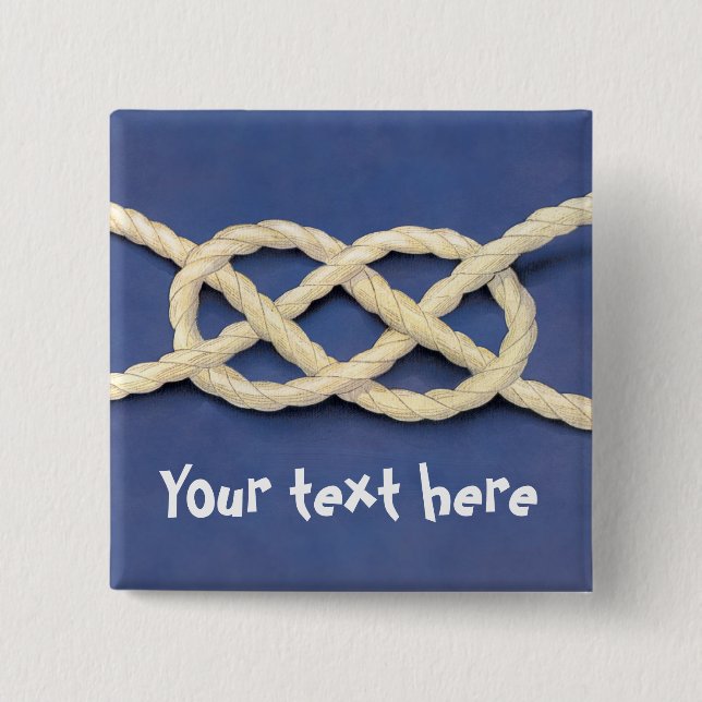 Seamen's Knot - Carrick Bend 15 Cm Square Badge (Front)