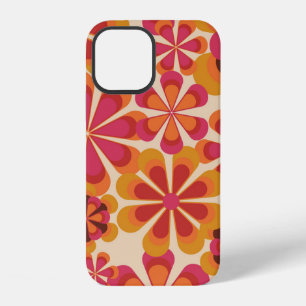 Seamless 70s retro floral pattern with vintage dai iPhone 12 case