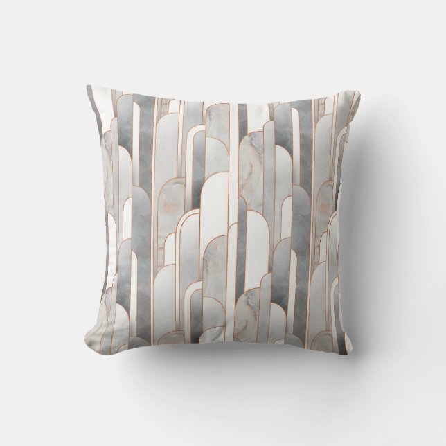 Seamless abstract art deco pattern with texture an cushion (Front)