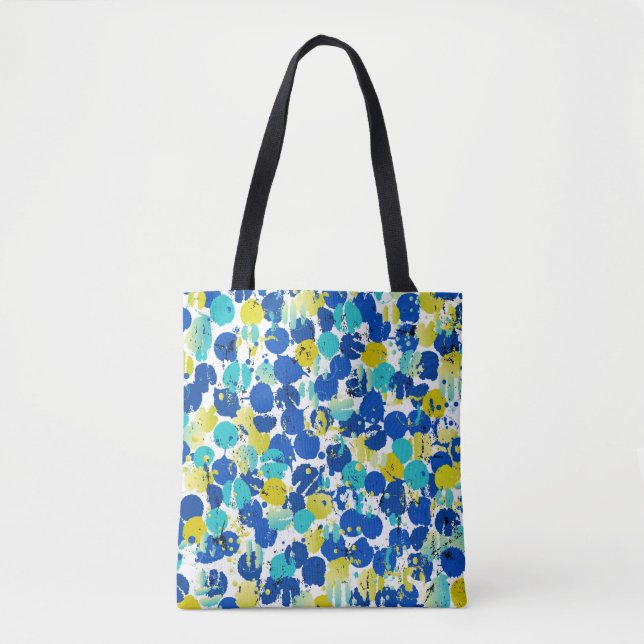 seamless abstract background pattern, with splashe tote bag (Front)
