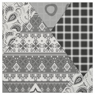 Seamless abstract boho ethno patchwork quilt fabric