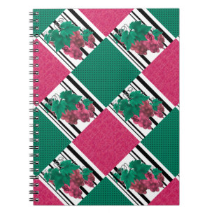 Seamless abstract cartoon grape fruit striped line notebook