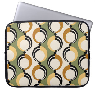 Seamless abstract chain pattern. Vintage design, f Laptop Sleeve