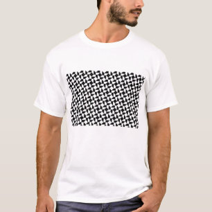 Seamless Abstract Checkerboard Pattern Stars T-Shirt