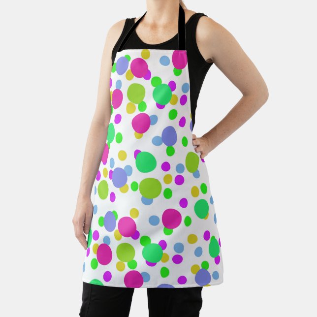 Seamless abstract circles fun confetti dots bright apron (Insitu)
