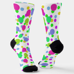 Seamless abstract circles fun confetti dots bright socks