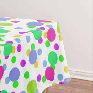 Seamless abstract circles fun confetti dots bright tablecloth