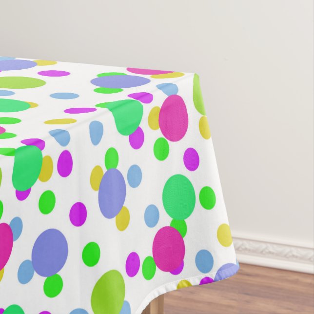 Seamless abstract circles fun confetti dots bright tablecloth (In Situ)