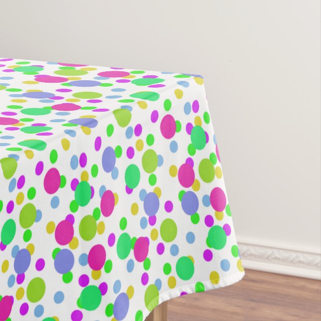Seamless abstract circles fun confetti dots bright tablecloth (In Situ)
