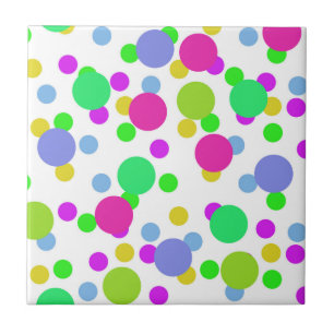 Seamless abstract circles fun confetti dots bright tile