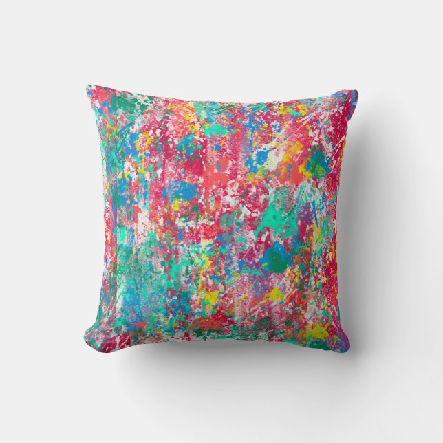 seamless abstract digital illustration fabric desi cushion (Front)