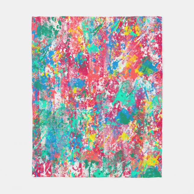 seamless abstract digital illustration fabric desi fleece blanket (Front)