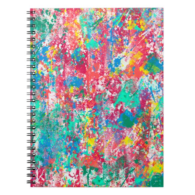 seamless abstract digital illustration fabric desi notebook (Front)