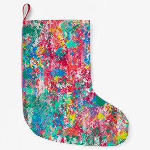 seamless abstract digital illustration fabric desi small christmas stocking
