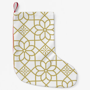 Seamless abstract floral pattern. Vintage backgrou Small Christmas Stocking