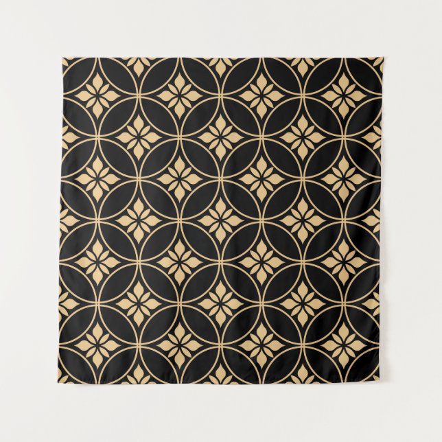 Seamless abstract floral pattern. Vintage backgrou Tapestry (Front)