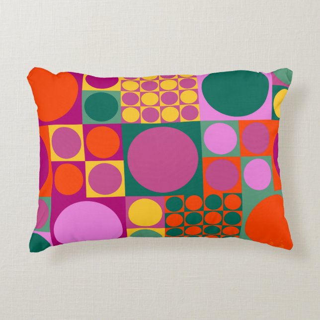 Seamless abstract geometric background pattern,  r decorative cushion (Front)