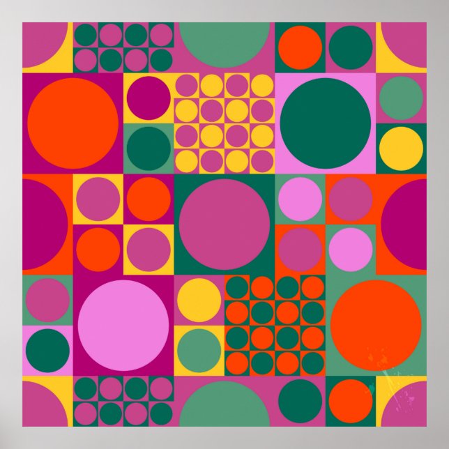 Seamless abstract geometric background pattern,  r poster (Front)