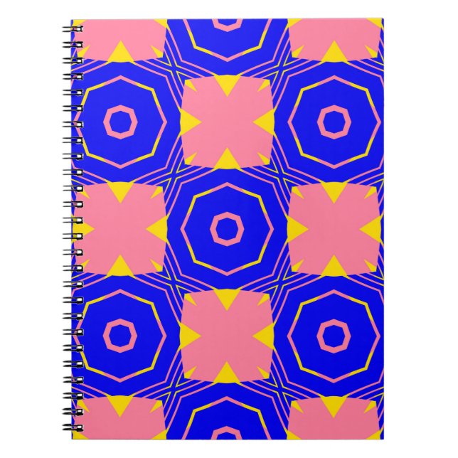 Seamless abstract geometric floral patternabstract notebook (Front)