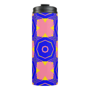 Seamless abstract geometric floral patternabstract thermal tumbler