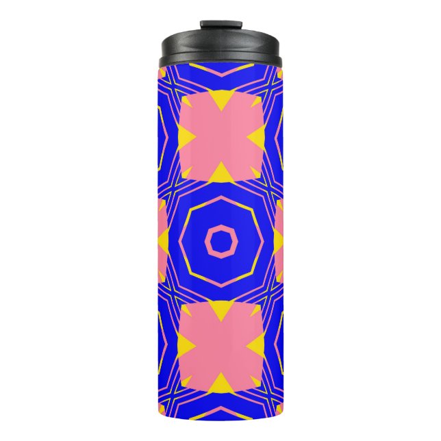 Seamless abstract geometric floral patternabstract thermal tumbler (Front)