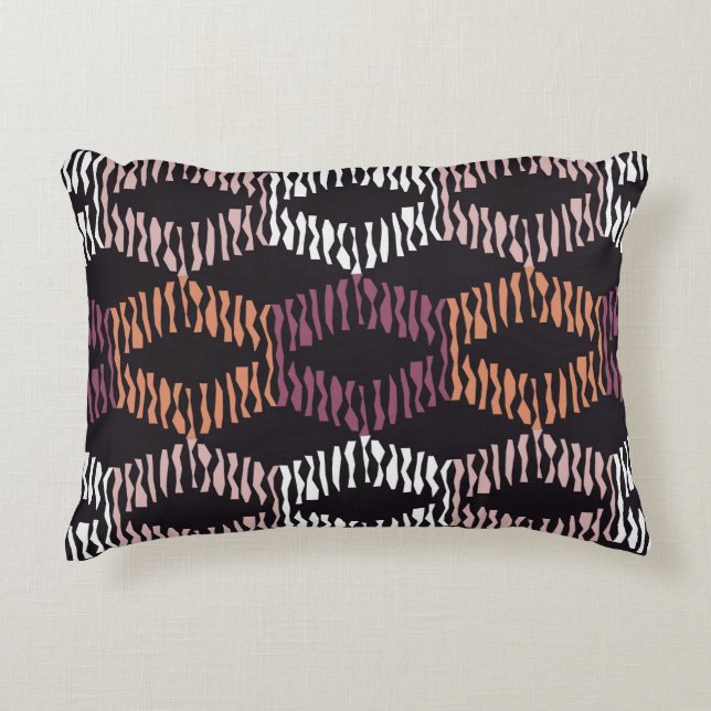 Seamless abstract geometric pattern. Strips. Mosai Decorative Cushion (Front)